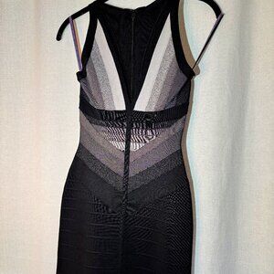 Herve Leger Ombre gradiant bandage dress